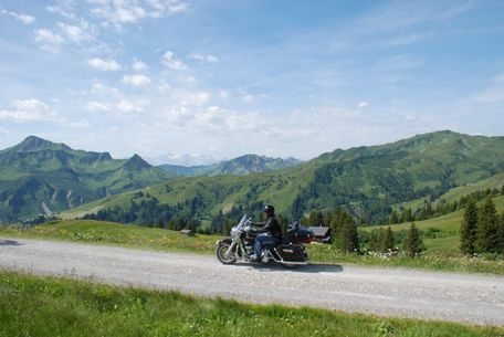 Mit dem Motorrad in Damüls