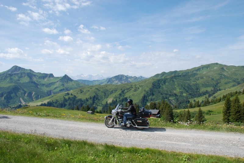 Mit dem Motorrad in Damüls